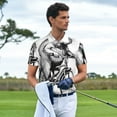 thumbnail image 3 of Bingfone Capybara Riding Bicycle for Men's Button-down POLO Shirts, Quick-drying Shirts and T-shirts for Summer, Suitable for Vacation and Business-Small, 3 of 6