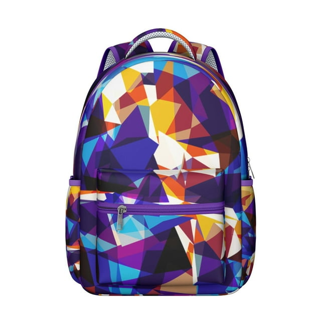 Modern Chic Students Backpack Aesthetic Abstract Graffiti School Bag Colorful Artistic Fashion Travel Bag