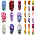 thumbnail image 2 of Waterproof Floral Tattoos Colorful 3D Tattoos for Men Women Parties, 2 of 4