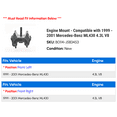 thumbnail image 2 of Engine Mount - Compatible with 1999 - 2001 Mercedes-Benz ML430 4.3L V8 2000, 2 of 2