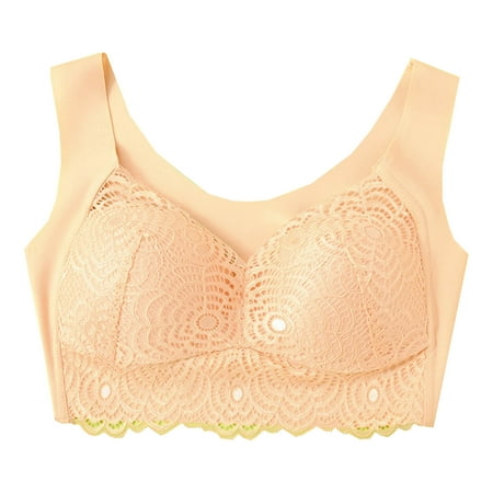 

Simplmasygenix Bras Clearance Summer Fall Sport Sexy Women s Lace Plus Size Bra No Steel Ring Push Up Underwear Vest-Style Sleep Bra