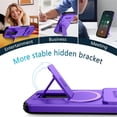 thumbnail image 4 of For Google Pixel 10a 6.3" With Invisible Fold Holder Stand, Magnetic Wireless Charging,Sliding Camera Casing,Shockproof Dropproof Tough Rugged Protective Case Cover,Purple,For Pixel 10a, 4 of 8