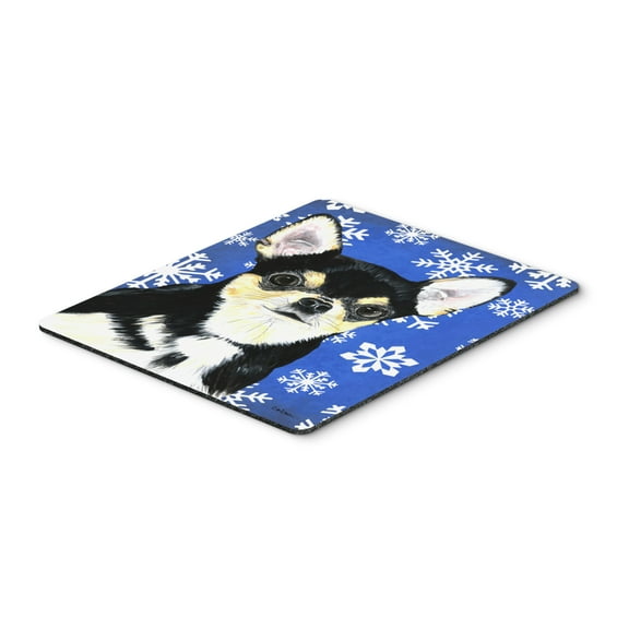 Carolines Treasures SC9399MP "Chihuahua Winter Snowflakes Holiday Mouse Pad Hot Pad or Trivet" Large multicolor
