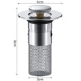 thumbnail image 2 of HIBIBUD No-Tool Install Sink Drain Stopper,Sink Stopper,Kitchen Drain Stopper,Universal 1.1"-1.58" Fit,Rustproof Brass Core,Clog Prevention Hair Catcher,Modern Design for Bathroom/Kitchen Sinks, 2 of 7