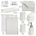 thumbnail image 2 of Hearth & Harbor 21 Piece Bathroom Sets with Shower Curtain and Rugs and Accessories, White, 2 of 8