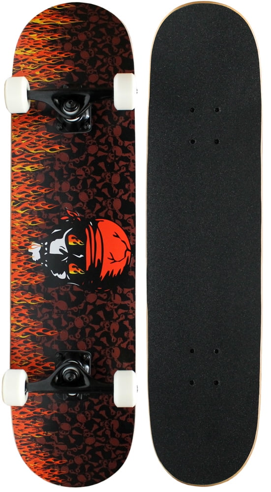 band ga sightseeing Verwacht het PRO Style Skateboard Complete Red Flame Free Shipping!! - Walmart.com