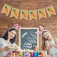 thumbnail image 5 of Decoraciones Banner Happy Easter Party Supplies Banderines universales para interiores y exteriores Swallowtail Cute Trees Home DFF01 EASTER Kits de decoración para fiestas DFF03 zanahorias rojas Toystoory HA059261-03, 5 of 5