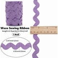 thumbnail image 2 of Cinta de zigzag de 12.5 yardas para coser, cinta de poliéster de 1/2 pulgada, cinta de zigzag ondulada con flecos, cinta de encaje morada en forma de S, tela tejida con carrete, 2 of 9