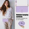thumbnail image 6 of Allytechgroup Wallet Case for iPhone 7 / 8 / SE 2022 & 2020 with Credit Card Slot, RFID Blocking PU Leather Case with Lanyard & Shoulder Strap & Kickstand Shockproof Bumper for Women Men, Purple, 6 of 8
