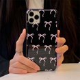 thumbnail image 5 of Full Screen Pink Silk Ribbon Phone Case Compatible for Iphone 13 Pro MAX 12 11 X XR XS Max 15 14 13 12 11 Soft Protective Cover Fashion Shockproof Casing, 5 of 5