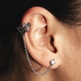 thumbnail image 2 of White Stainless Steel Earring Drop & Dangle Women'S Cubic Zirconia CZ, 2 of 4