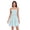 Minimalist Light Blue, variant on Women's Strapless Dress High-waist Smocked Casual Dresses A-Line Midi Dress for Summer Vacation, Bright Emerald Green Print S