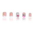 thumbnail image 4 of 24 Pieces Set, Short Square Fake Nails, with White and Pink Striped Fingertips and Bowknot Love Group Design, Perfect for Valentine's Day Party, Dance and Daily Wear, Removable and Reusable, 4 of 5