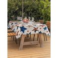 thumbnail image 3 of Outdoor Tablecloth with Umbrella Hole for Patio/Picnic/Party/Camping, Beige Independence Day Waterproof Table Cloth Rectangle Table Cover Washable, American Stars 250th Anniversary (54"x 80"), 3 of 9