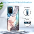 thumbnail image 3 of CASEFIV for Samsung Galaxy A03S Case,Marble Pattern Heavy Duty Shockproof Full Body Protective Phone Cover for Women Girls,Blue Gray, 3 of 7