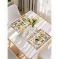thumbnail image 5 of Sunflowers Placemats Set of 8, Spring Gnomes Hydrangea Daisy Botanical Beige Placemats for Dining Table, Place Mats for Kitchen Tabletop, Waterproof Wipeable Dining Table Mats Set, 5 of 9