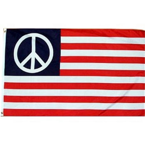 Peace/USA - 3'X5' Polyester Flag