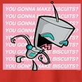 thumbnail image 3 of Invader ZIM - ZIM Sticking His Tongue Out - You Gonna Make Biscuits - Toddler And Youth Short Sleeve Graphic T-Shirt, 3 of 5