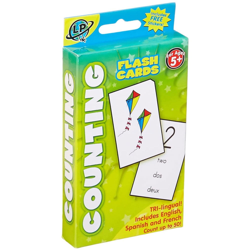 JAM Learn to Count Trilingual Flashcards Counting for Kids, 5.25 W x 3.