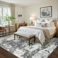 thumbnail image 2 of 8x10 Area Rugs for Living Room: Abstract Washable Rug with Anti-Slip Backing Non-Shedding Stain-Resistant Soft Modern Large Carpet for Bedroom Dining Room Farmhouse Nursery Home Office Black, 2 of 9