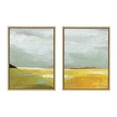 thumbnail image 2 of Kate and Laurel Sylvie Golden Root Lake I and II Framed Canvas Wall Art Set by Nikita Jariwala, 2 Piece Set 18x24 Natural, Soft Abstract Prairie Landscape Art for Wall Decor, 2 of 6
