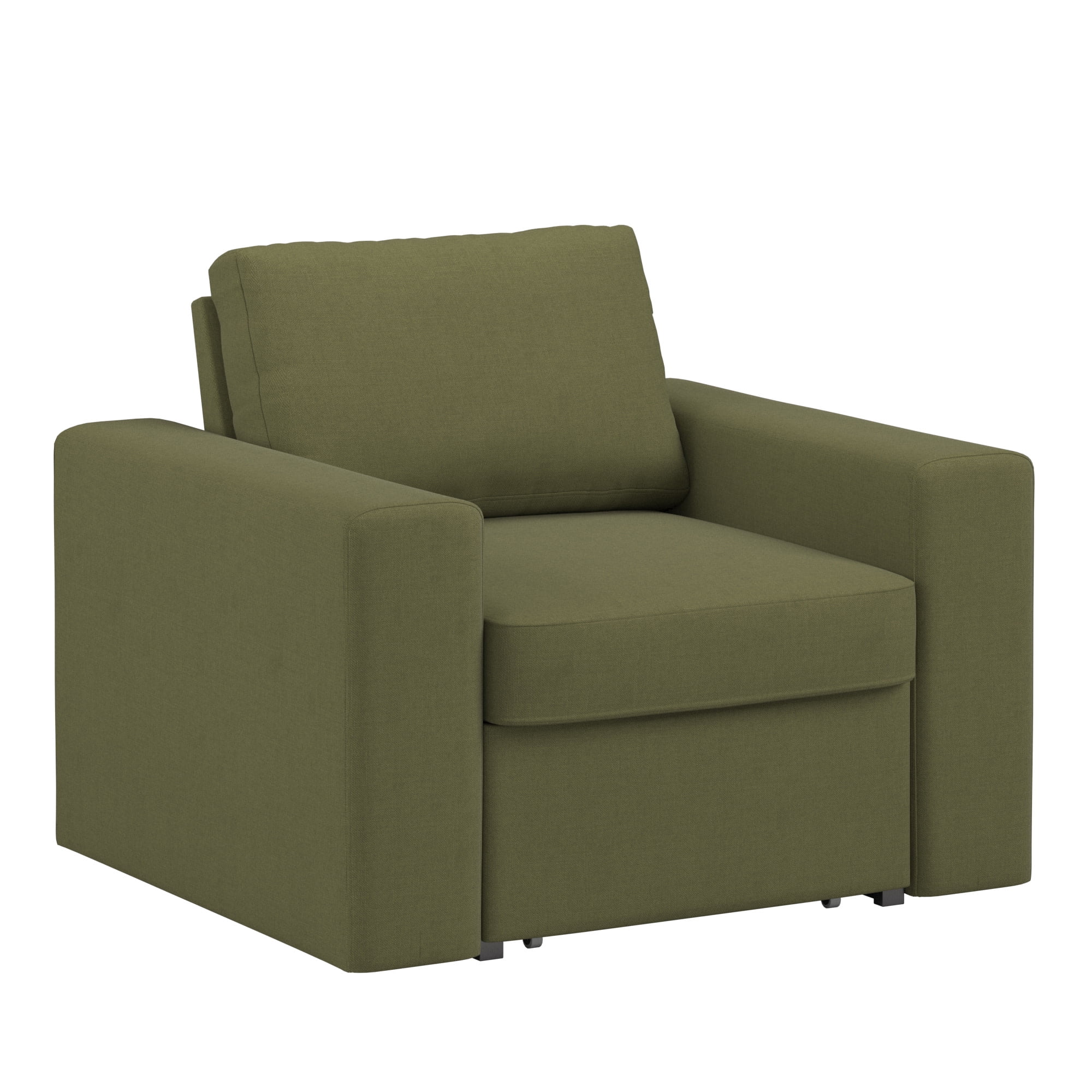 Weston Home Glen Park Modern Accent Chair with Hidden Storage, Green