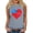 Gray tank tops, variant on Wycnly Tank Top for Women Tank Tops Women Independence Day Loose Fourth of July Patriotic Shirts Fashion Heart Print Sleeveless T-shirt Ladies Sleeveless Shirt