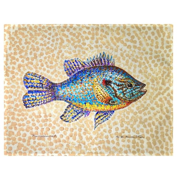 Betsy Drake PM1380 14 x 18 in. Pumpkinseed Fish Place Mat - Set of 4