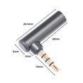 thumbnail image 3 of Adaptador De Audio En Forma De L Conector Jack de 3,5 mm Conector Jack en forma de L de aleación de aluminio para cable de altavoz auxiliar, 3 of 7
