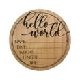 thumbnail image 2 of shyuyusa Newborn Announcement Sign, Wooden Hello World Sign Baby Welcome Sign Birth Baby Name Plaques for Newborn Boys and Girls Photo Props Baby Shower Hospital Nursery, 10ML, 2 of 5