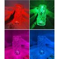 thumbnail image 3 of Lámpara de escritorio de cristal Pink Lamp con control táctil, carga USB-C Rojo Verde, 3 of 5