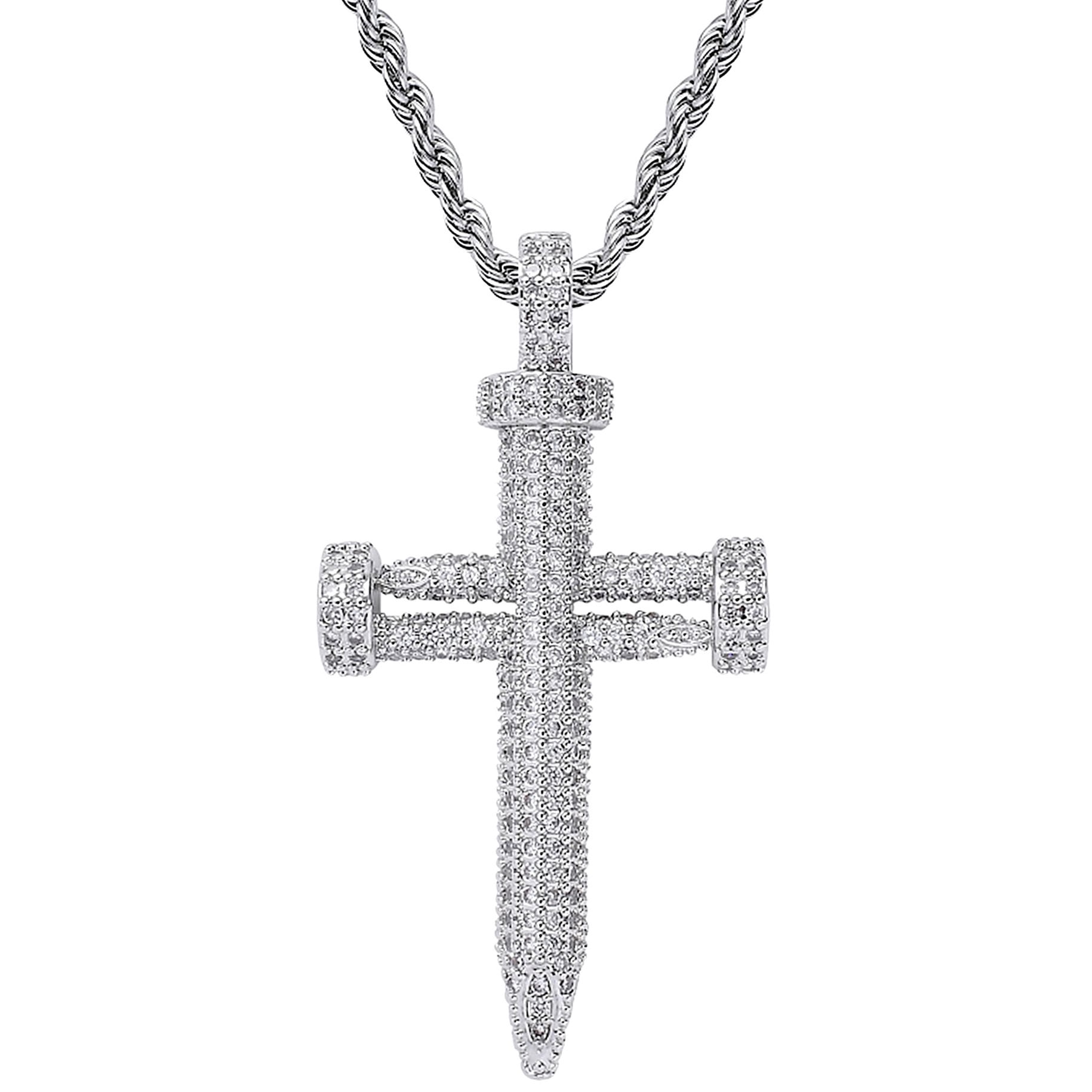 Men's White Gold Plated Hip Hop CZ Iced 