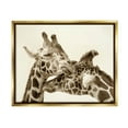 thumbnail image 3 of Stupell Industries Sweet Cuddling Giraffes Sepia Wildlife Photography Portrait Photograph Metallic Gold Floating Framed Canvas Print Wall Art, Design by Carrie Ann Grippo-Pike, 3 of 5