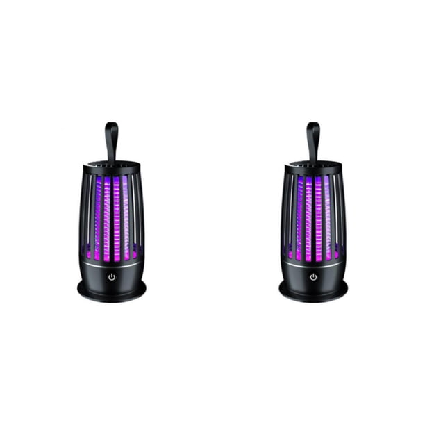 Naiovety Matamosquitos eléctrico 360 ° controlado por luz portátil ligero mosquitos asesinos lámpara carpa repelente de insectos Type1 NO1