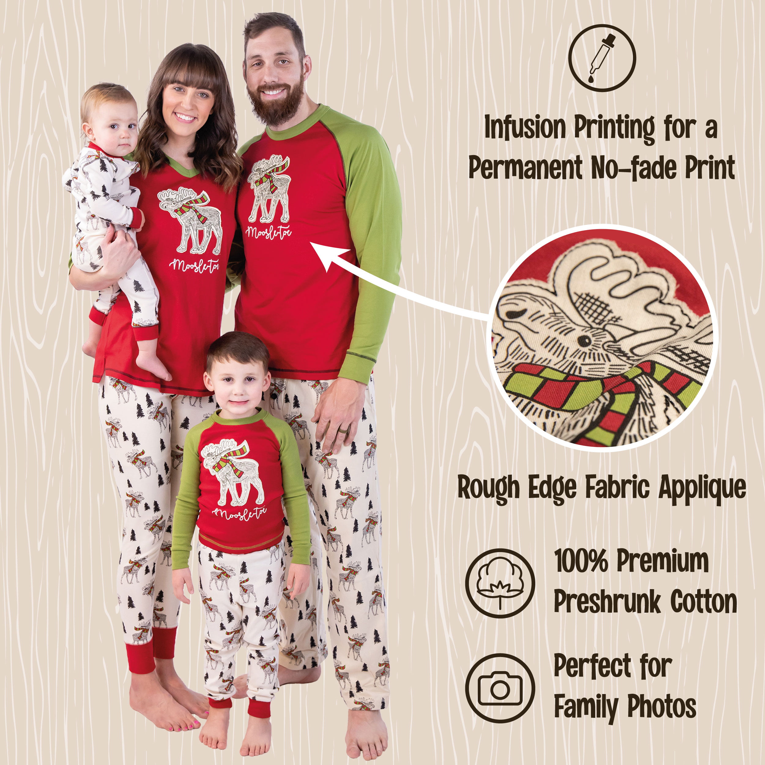 LazyOne Cabin Moose Family Matching Christmas Pajamas Set, Pajamas for Baby  & Kids, Teens, Adult and Dog! 
