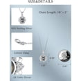 thumbnail image 3 of I Love You Necklace 100 Languages Romantic Valentines Gifts for Gfriend 925 Sterling Silver Projection Pendant Love Heart Flower Necklace for Her Women Wife, 3 of 10