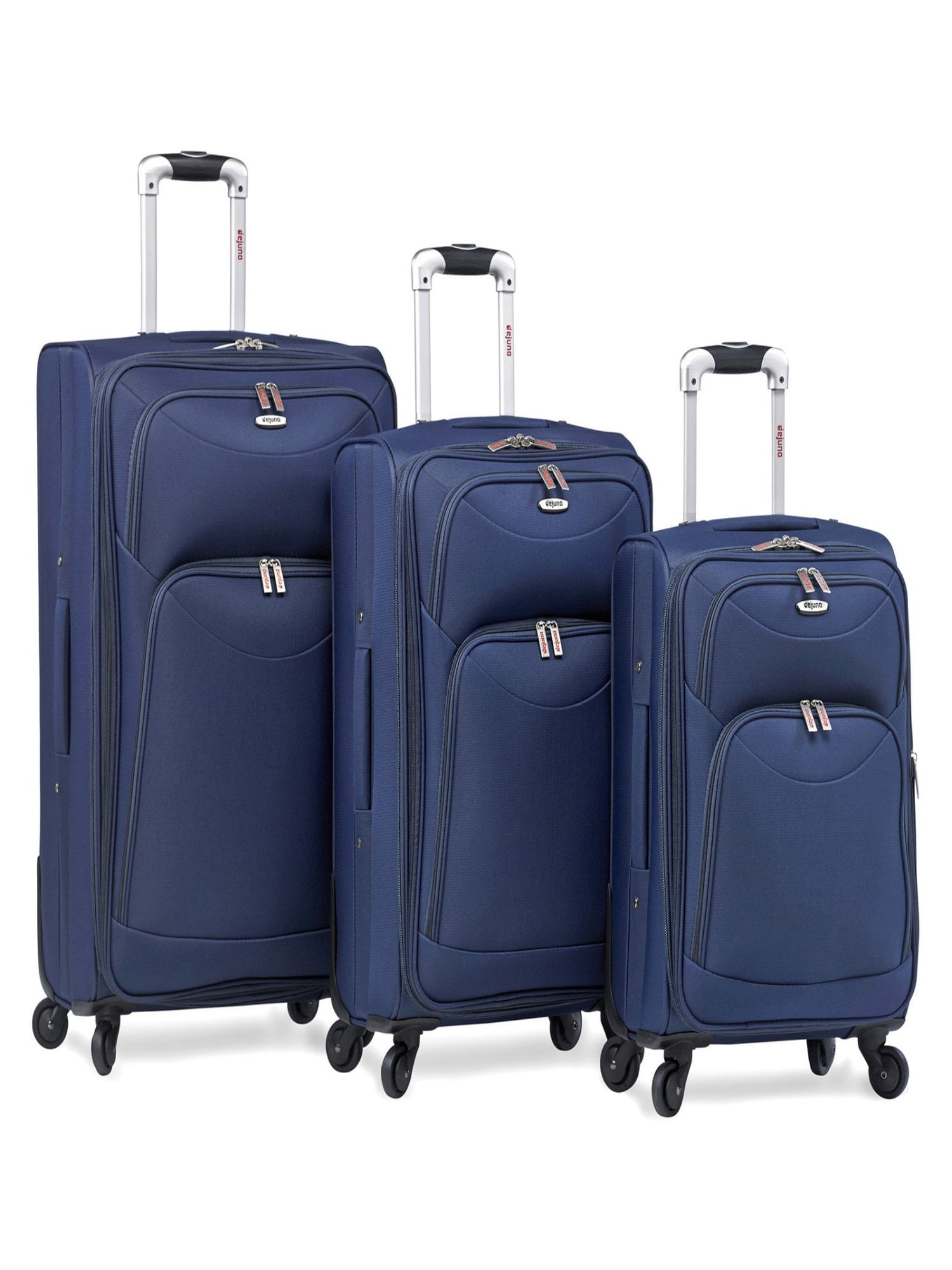 Dejuno The Brava 3 Piece Softside Spinner Upright Luggage Set
