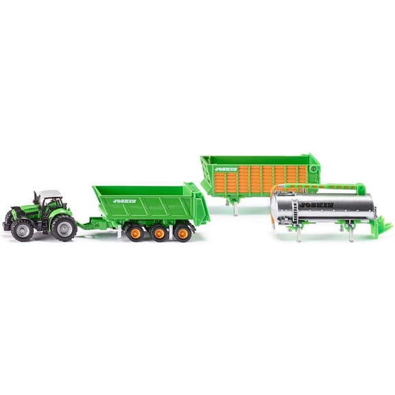 Siku 1848 Farmer DEUTZ-FAHR Tractor with Joskin Trailer Set, 1:87 Scale