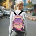 thumbnail image 7 of FORMRS Mini Backpack Purse for Women Travel Daypack Casual Shoulder Bag, Pixel Floating Hearts, 7 of 7