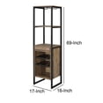 thumbnail image 5 of Industrial Wood and Metal Wine Rack with 3 Compartments, Brown and Black, 5 of 6