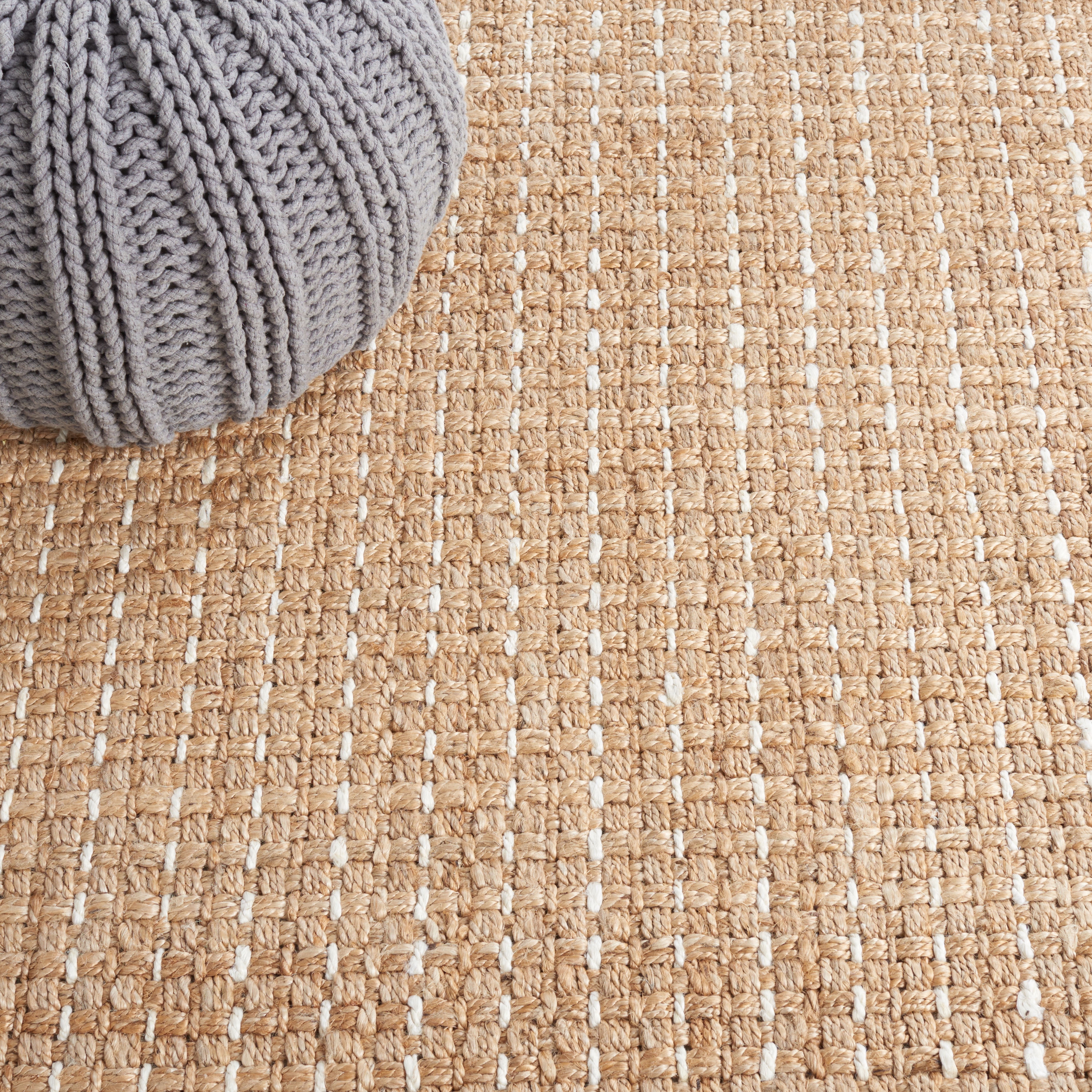 SAFAVIEH Natural Fiber Ilarion Solid Area Rug, Natural/Bleach, 4' x 6'