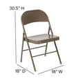thumbnail image 5 of Flash Furniture 2 Pack HERCULES Series Double Braced Beige Metal Folding Chair, 5 of 9
