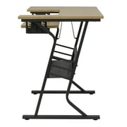 Sew Ready Eclipse Sewing and Craft Table with Adjustable Platform in Black / Maple