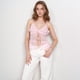thumbnail image 2 of Camiseta sin mangas con volantes y tirantes anudados para mujer: blusa de gasa en capas, semitransparente, top informal de verano para la playa y fiestas., 2 of 4