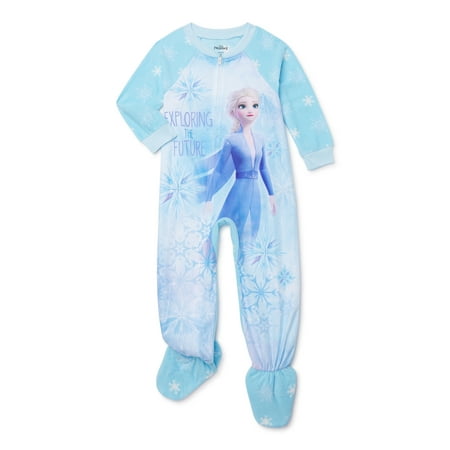 Disney Frozen 2 Toddler Girl Microfleece Blanket Sleeper Pajamas