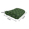 thumbnail image 5 of Forest Green Lumbar Pillow, Camouflage Pattern of Palm Leaves Tropical Nature Themed Foliage, Soft Back Cushion for Office Chairs with Adjustable Straps, 14" x 13", Sage Green Pale Green, by Ambesonne, 5 of 7