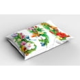 thumbnail image 2 of Ambesonne Floral Pillow Sham, Tropic Christmas, 26" X 20", Multicolor, 2 of 2