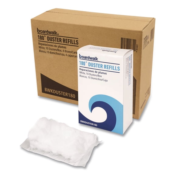 180 Degree Soft Fluffy Fibers Duster Refills - White (4-Boxes/Carton)