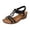 A-Black496, variant on Bibifish Womens Wedge Sandals Chic Colorful Stone Elastic Slingback Wedge Sandals Ladies Summer Beach Vacation Wedge Sandals
