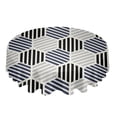 thumbnail image 2 of Modern Art Hexagon Stripes Waterproof Tablecloth Tea Table Decoration Round Table Cover for Kitchen Wedding Home Dining Room, 2 of 5